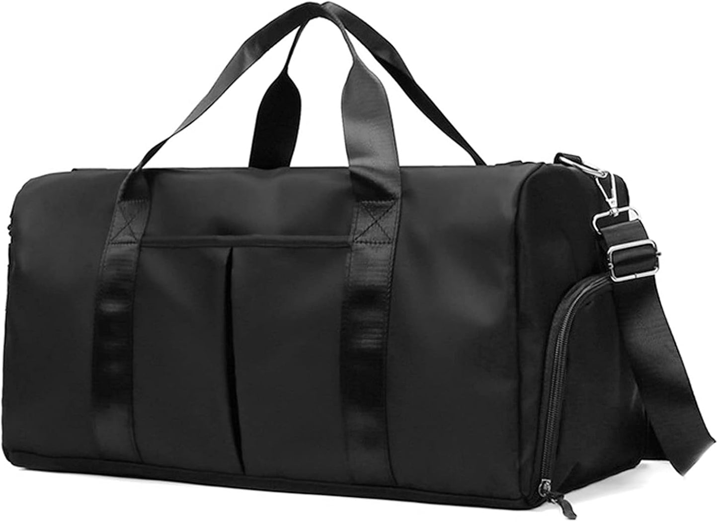 Waterproof Duffel Weekender Bag Black for Women and Men Swim Sports Travel Gym Bag,19.68Inch